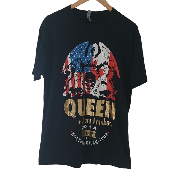 Next Level Apparel T-Shirt Queen + Adam Lambert 2014 North American Tour Size L - Picture 3 of 10